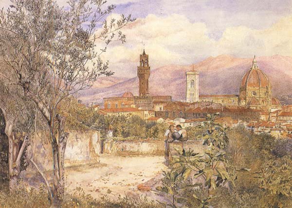 View of Florence,From the Gardens fo the Palazzo de